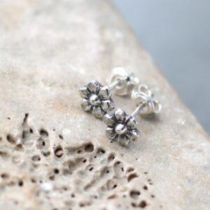 Stříbrné náušnice Pomněnky