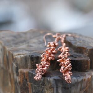 Měděné náušnice Tráva